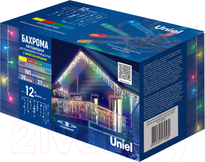 Светодиодная бахрома Uniel ULD-B12006-195/TTK / UL-00010880 (разноцветный)