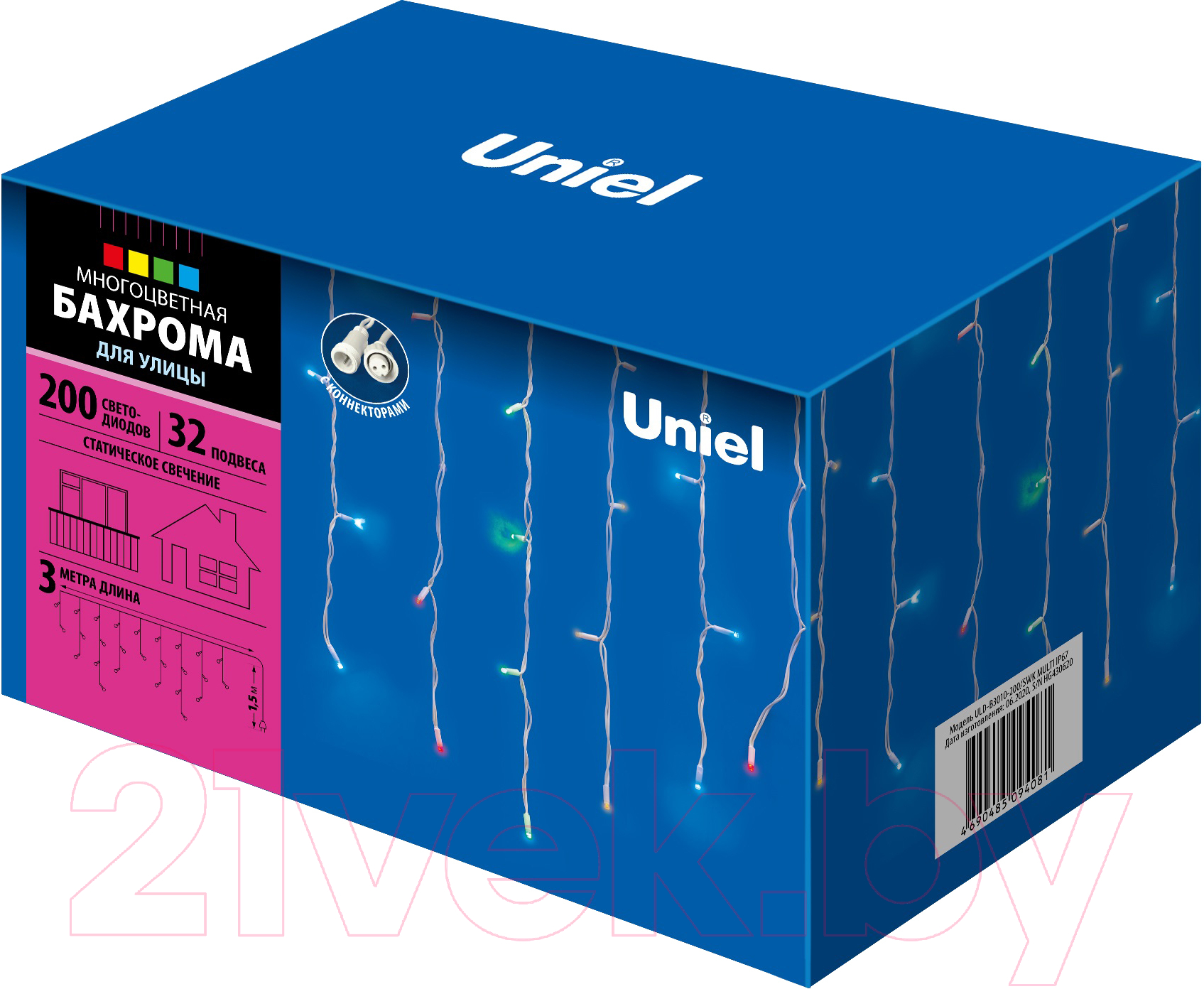 Светодиодная бахрома Uniel ULD-B3010-200/SWK / UL-00002271