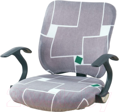Чехол на кресло Mio Tesoro Для офисного кресла / TBD0604015901A (серый лабиринт)