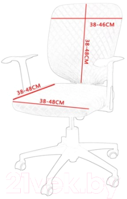 Чехол на кресло Mio Tesoro Для офисного кресла / TBD0604015901B (матричный серый)