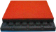 Резиновая плитка Rubtex Classic 500x500x40 рельеф (красный) - 