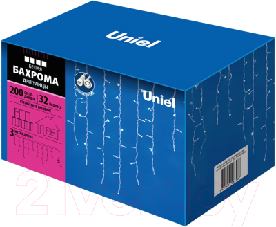 Светодиодная бахрома Uniel ULD-B3010-200/SWK / UL-00001367 (белый)