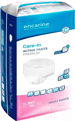 Трусы впитывающие для взрослых Encarine Premium 6 капель Extralarge (30шт)