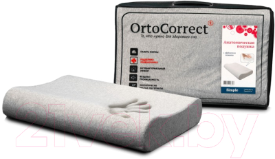 Ортопедическая подушка Ortocorrect Classic Simple M