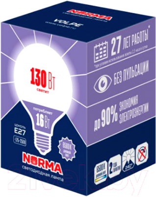 Лампа Uniel LED-G95-16W/6500K/E27/FR/NR / UL-00010995