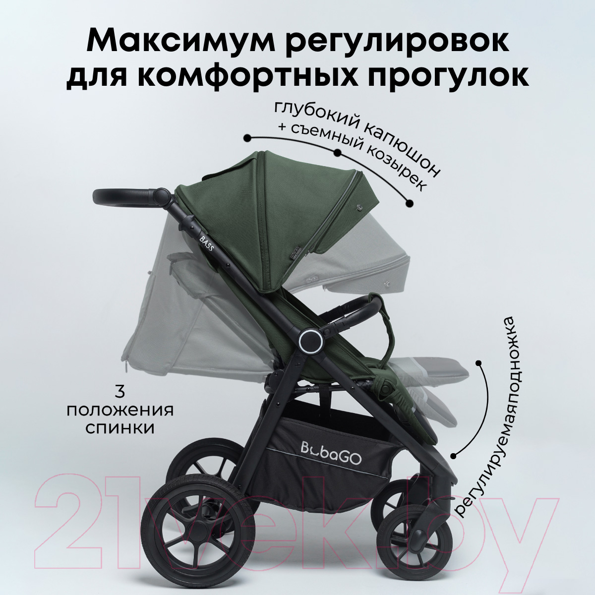 Детская прогулочная коляска Bubago Model Bass / BG 119-9