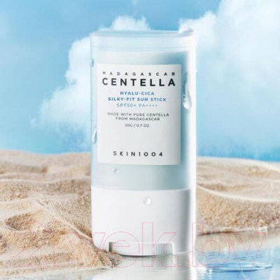 Изображение товара Крем солнцезащитный Skin1004 Madagascar Centella Hyalu-Cica Silky-Fit Sun Stick SPF50+ PA+++ (20г)