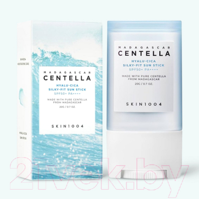 Изображение товара Крем солнцезащитный Skin1004 Madagascar Centella Hyalu-Cica Silky-Fit Sun Stick SPF50+ PA+++ (20г)