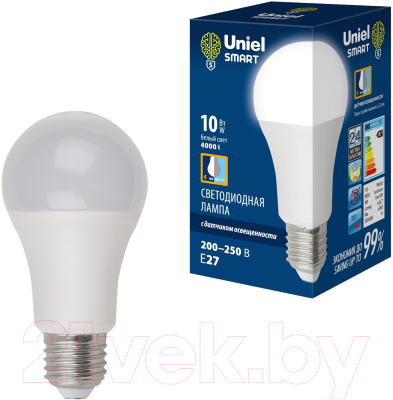 Лампа Uniel LED-A60-10W/4000K/E27/PS PLS10WH / UL-00005710