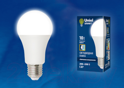 Лампа Uniel LED-A60-10W/4000K/E27/PS PLS10WH / UL-00005710