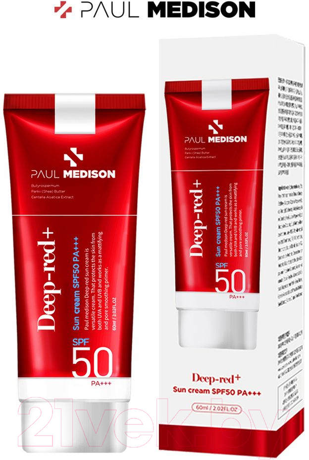 Крем солнцезащитный Paul Medison Deep-Red Sunscreen SPF50 PA+++