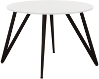 Обеденный стол Millwood Женева 2 Л18 D110 (белый/металл черный) - 