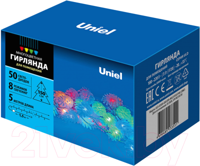 Светодиодная гирлянда Uniel ULD-S0500-050/DTA / UL-00007193 (разноцветный)