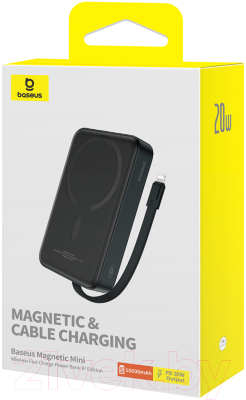 Портативное зарядное устройство Baseus Magnetic Mini 10000mAh / 663200555B (черный)