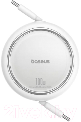 Кабель Baseus Free2Draw Mini Retractable Type-C to Type-C / 662802628B (1м, белый)