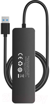 USB-хаб Baseus UltraJoy Series 4-Port HUB Lite Adapter USB-A to 4 USB 3.0 (черный)