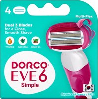 Набор сменных кассет Dorco Eve 6 Simple (4шт) - 