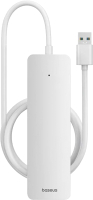 USB-хаб Baseus UltraJoy Series 4-Port HUB Lite Adapter USB-A to 4 USB 3.0 (белый) - 