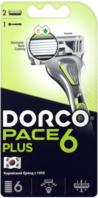 Бритвенный станок Dorco Pace 6 Plus SXA5002 (+ 2 сменные кассеты)