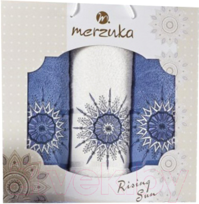 Набор полотенец Merzuka Rising Sun / 11010 (3шт, в коробке, темно-голубой)