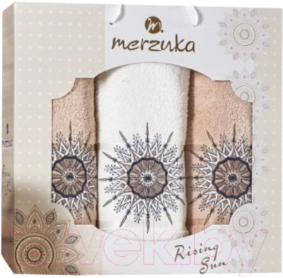 Набор полотенец Merzuka Rising Sun / 11010 (3шт, в коробке, песочный)