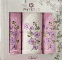Набор полотенец Merzuka Orkide / 11039 (3шт, в коробке, сиреневый) - 