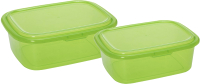 Набор контейнеров Optimplast Fresh Т33302 (2шт, прозрачно-салатовый) - 