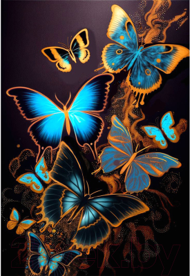 Картина по номерам Школа талантов Магические бабочки / 9688704