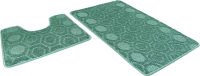 Набор ковриков для ванной и туалета Shahintex Актив Icarpet 002 60x100/60x50 / 836413 (зеленый 52) - 