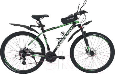 Велосипед GreenLand Legend 29 (19, черный/зеленый)