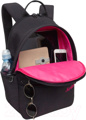 Рюкзак Grizzly RXL-424-1 (черный/розовый)
