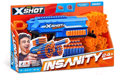 Бластер игрушечный Zuru X-Shot Insanity Manic / 36603