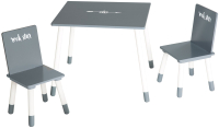 Комплект мебели с детским столом Roba Rock Star Baby / 450019RS3 (серый/белый) - 