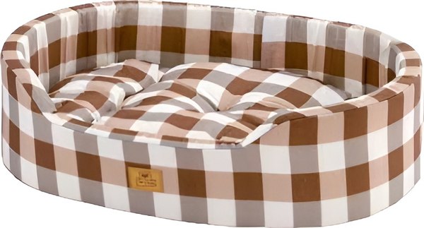 Лежанка для животных Ferplast Dandy 55 Cotone / 82942083 (коричневая клетка)
