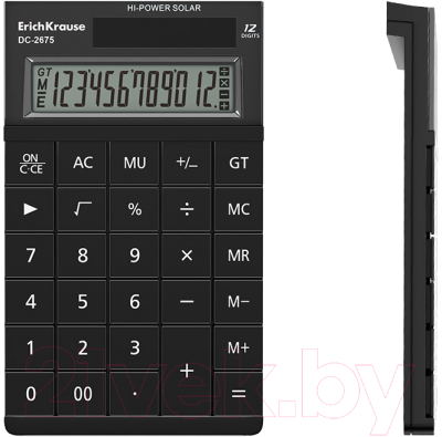 Калькулятор Erich Krause DC-2675 Classic / 62001 (черный)