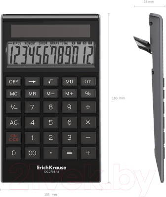 Калькулятор Erich Krause DC-2708-12 Classic / 62003 (черный)