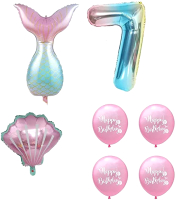 Набор воздушных шаров Sundays Party Цифра 7 / C0006044G (розовый/голубой) - 