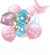 Набор воздушных шаров Sundays Party Цифра 8 / C0006044H (розовый/голубой) - 