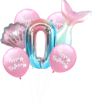 Набор воздушных шаров Sundays Party Цифра 0 / C0006044J (розовый/голубой) - 
