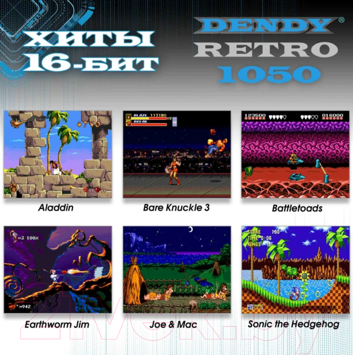 Игровая приставка Dendy Retro 1050игр