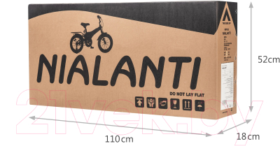 Детский велосипед Nialanti Mickey 20 2024 (красный, разобранный, в коробке)