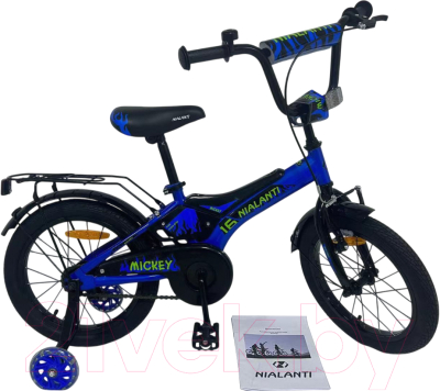Детский велосипед Nialanti Mickey 16 2024 (синий, разобранный, в коробке)