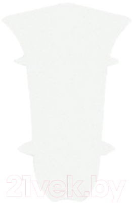 Уголок для плинтуса LinePlast ПВХ 58мм L045-В/2 (2шт, белый, внутренний, флоупак)