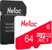 Карта памяти Netac MicroSDXC P500 ECO 64GB (NT02P500ECO-064G-R) - 