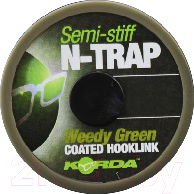 Поводок рыболовный Korda N-Trap Semi-stiff 15lb Weedy Green / KNT04