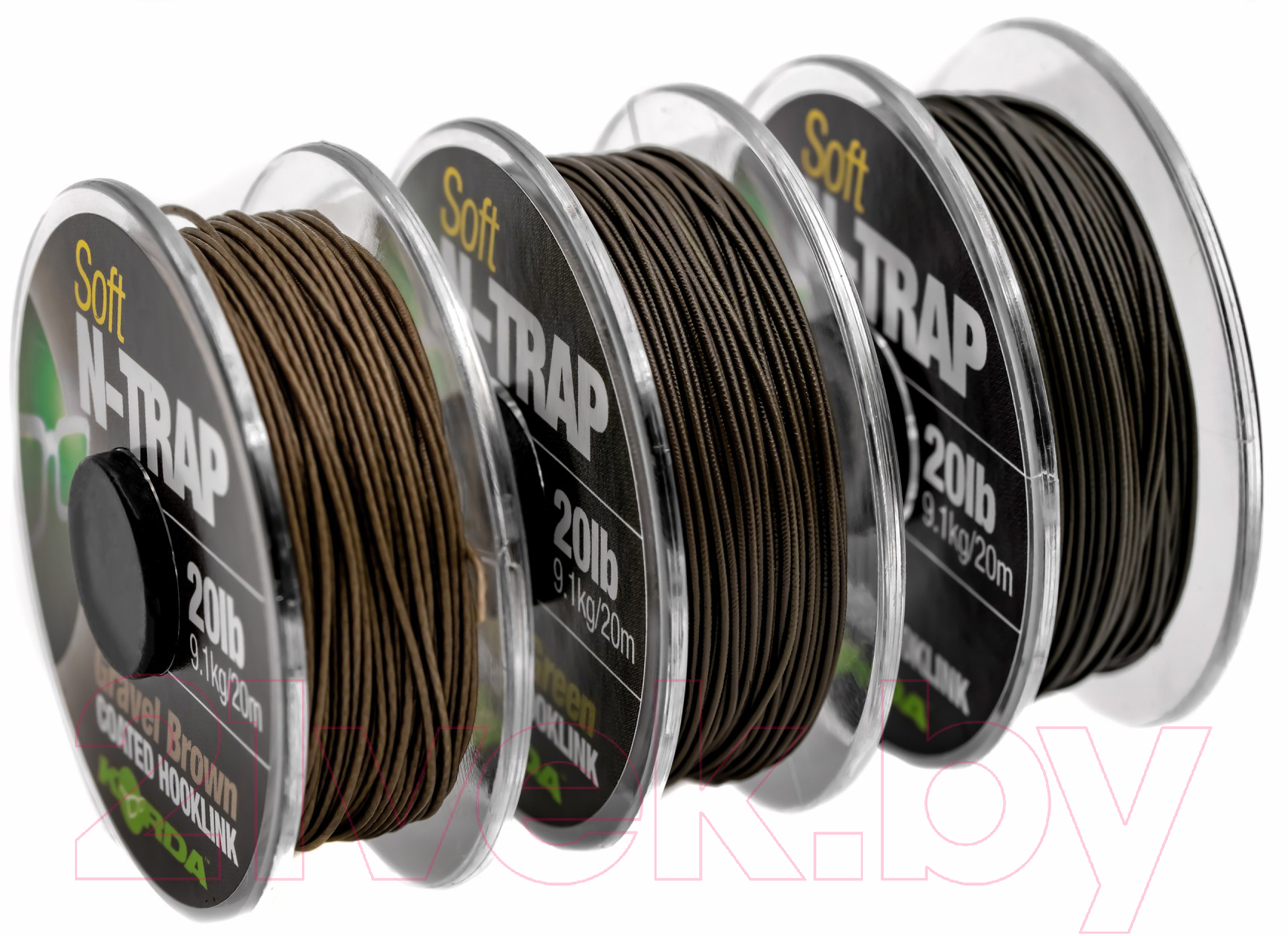 Поводок рыболовный Korda N-Trap Soft Silt 30lb 20м / KNT21 — фото 2