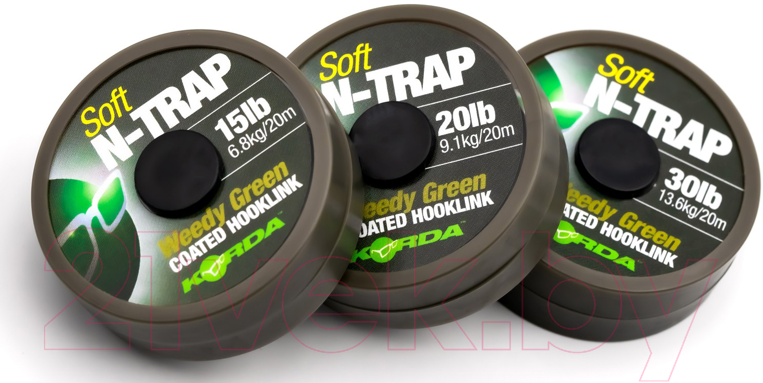 Поводок рыболовный Korda N-Trap Soft Silt 30lb 20м / KNT21 — фото 4