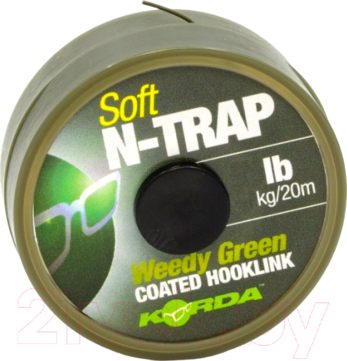 Поводок рыболовный Korda N-Trap Soft Weedy Green 20lb 20м / KNT02