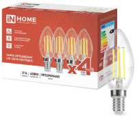 Набор ламп INhome LED-Свеча-deco / 4690612053448 (4шт) - 