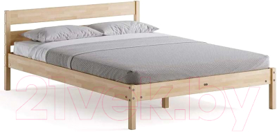 Двуспальная кровать Домаклево Мечта 160x200 (береза/натуральный)